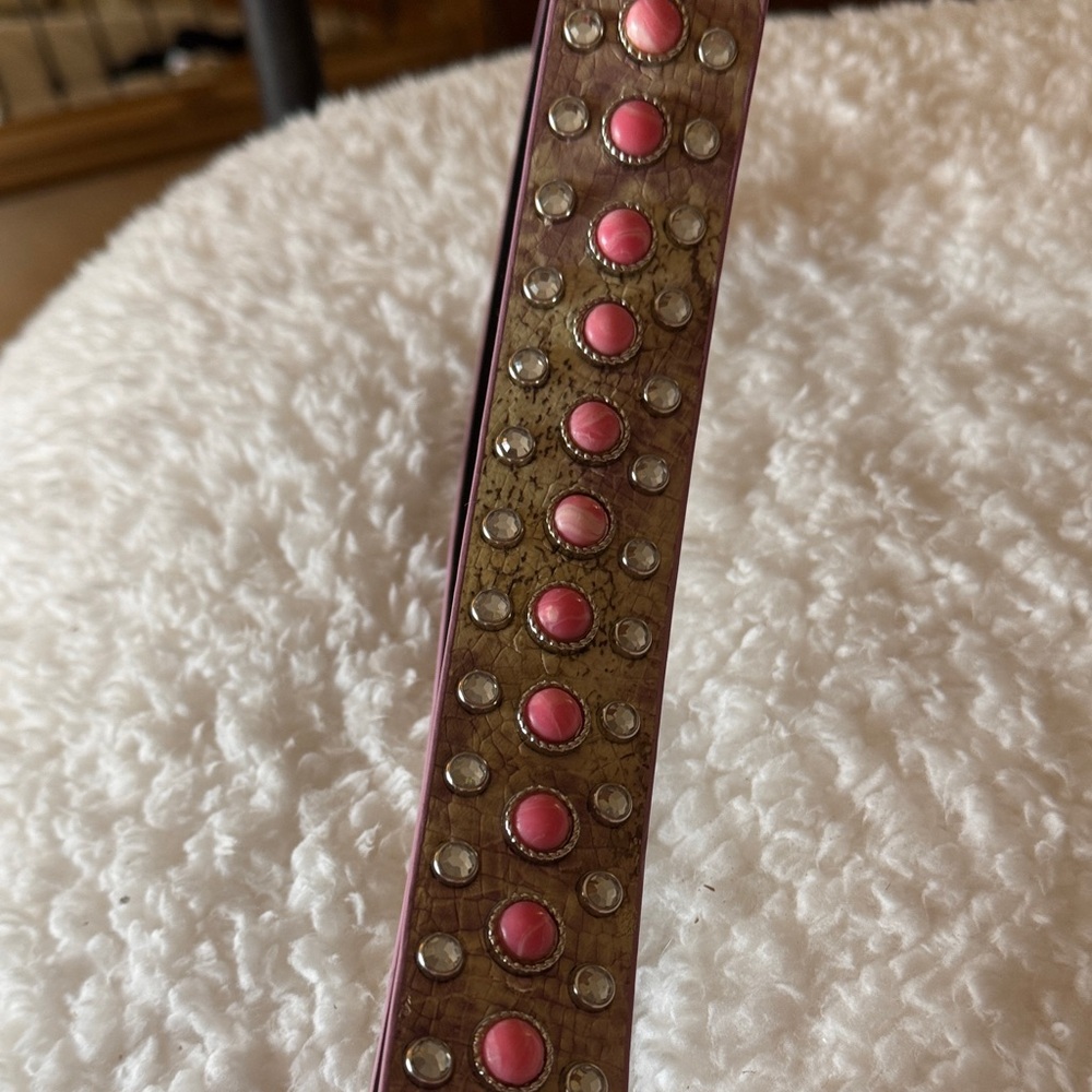 Pink and Gold Studded Belt - Picture 3 of 3